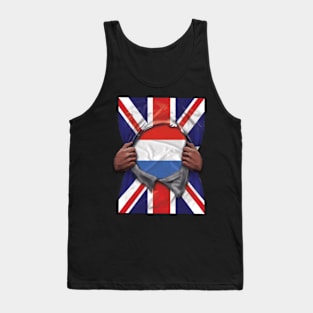 Netherlands Flag Great Britain Flag Ripped - Gift for Dutch From Netherlands Tank Top